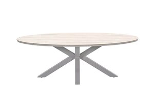 Edison tafel 220x115xH75cm taupe / light teak Vironwood - afbeelding 2