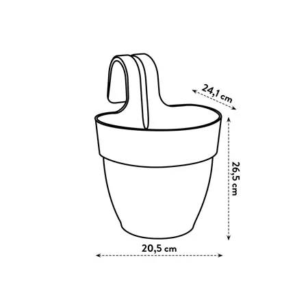 Elho hangpot vibia campana d24cm zijdewit - afbeelding 7