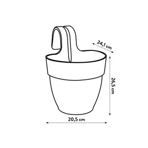Elho hangpot vibia campana d24cm zijdewit - afbeelding 7