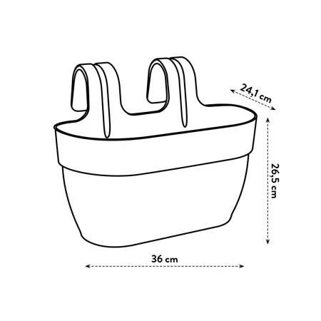 Elho hangpot vibia campana d36cm zijdewit - afbeelding 8