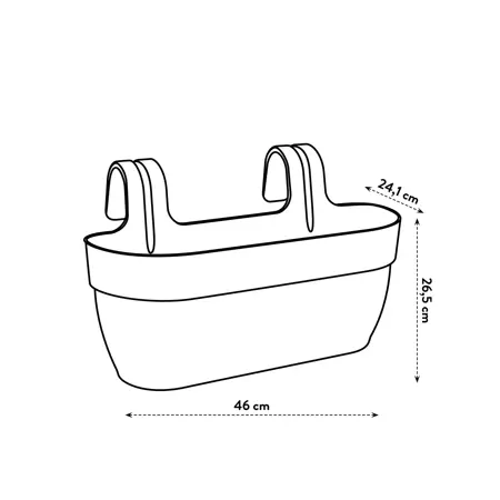Elho hangpot vibia campana d46cm antraciet - afbeelding 8