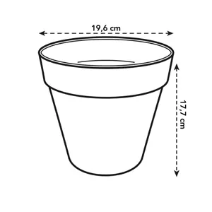 Elho pot loft urban d20cm oker - afbeelding 5