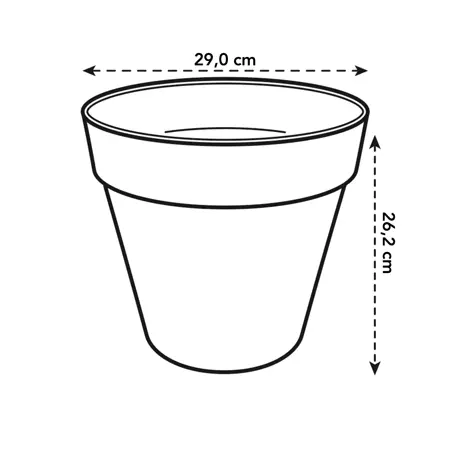 Elho pot loft urban d30cm oker - afbeelding 5
