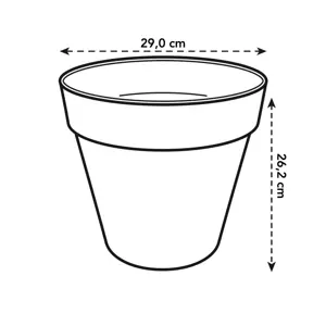 Elho pot loft urban d30cm oker - afbeelding 5