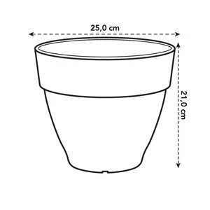 Elho pot vibia campana d25cm terra - afbeelding 8