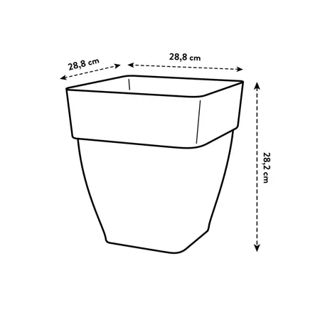 Elho pot vibia campana vierkant 30cm terra - afbeelding 6