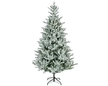 Everlands kunstkerstboom Allison 180cm groen/wit - afbeelding 1