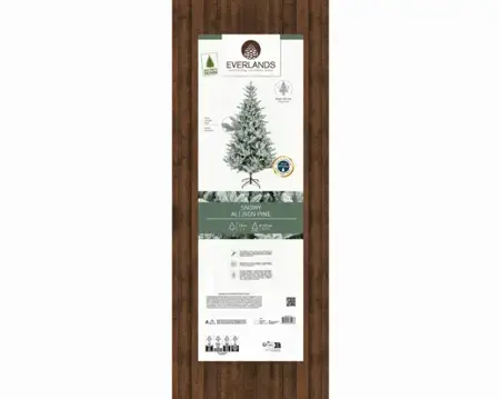 Everlands kunstkerstboom Allison 180cm groen/wit - afbeelding 6