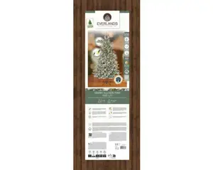 Everlands kunstkerstboom Allison 180cm groen/wit/warm wit - afbeelding 6
