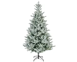 Everlands kunstkerstboom Allison 210cm groen/wit - afbeelding 1