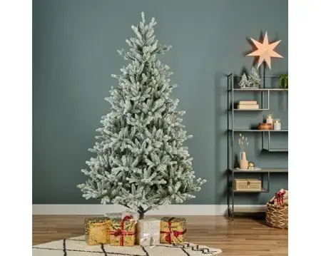 Everlands kunstkerstboom Allison 210cm groen/wit - afbeelding 4