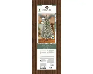 Everlands kunstkerstboom Allison 210cm groen/wit/warm wit - afbeelding 6