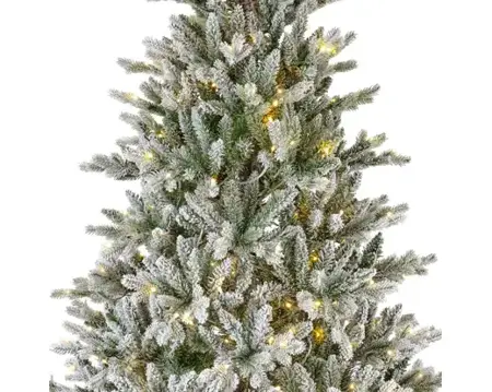 Everlands kunstkerstboom Allison 240cm groen/wit/warm wit - afbeelding 2