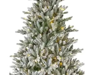Everlands kunstkerstboom Allison 240cm groen/wit/warm wit - afbeelding 2