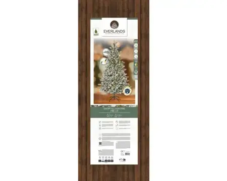 Everlands kunstkerstboom Allison 240cm groen/wit/warm wit - afbeelding 6