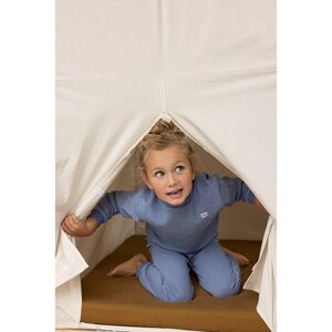 Feetje Wafelpyjama | blue melange | maat 104 - afbeelding 6