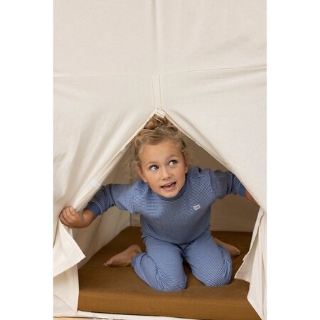 Feetje Wafelpyjama | blue melange | maat 110  - afbeelding 6