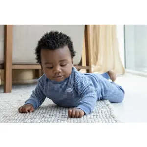 Feetje Wafelpyjama | blue melange | maat 62 - afbeelding 3