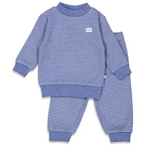 Feetje Wafelpyjama | blue melange | maat 98