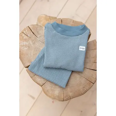 Feetje Wafelpyjama | ijs blauw | maat 62 - afbeelding 2