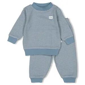 Feetje Wafelpyjama | ijs blauw | maat 68 - afbeelding 1