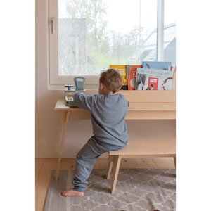 Feetje wafelpyjama | ijs blauw | maat 98 - afbeelding 4