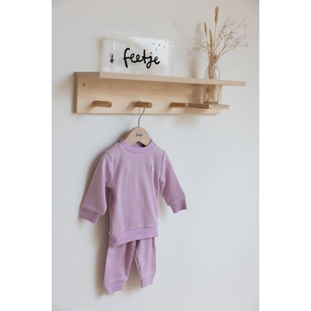 Feetje wafelpyjama | lila | maat 92 - afbeelding 2