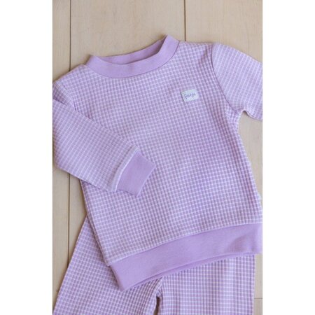 Feetje wafelpyjama | lila | maat 92 - afbeelding 3
