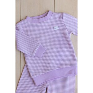 Feetje wafelpyjama | lila | maat 92 - afbeelding 3
