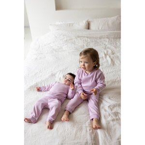 Feetje wafelpyjama | lila | maat 92 - afbeelding 4