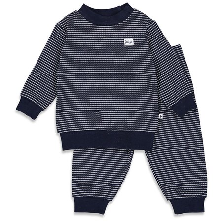 Feetje Wafelpyjama | royal blue | maat 104 - afbeelding 1