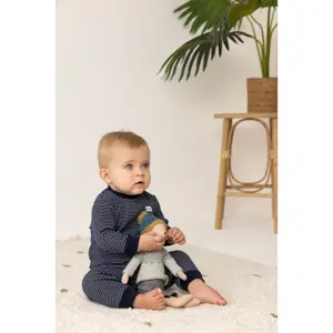 Feetje Wafelpyjama | royal blue | maat 56 - afbeelding 4