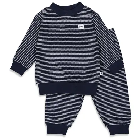 Feetje Wafelpyjama | royal blue | maat 86 - afbeelding 1