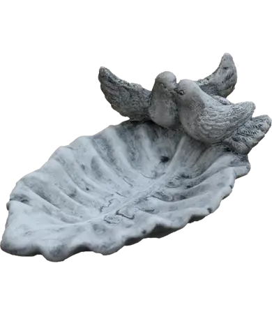 Gedenkbeeld drinkschaal duiven 26x15x12cm