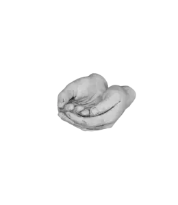 Gedenkbeeld handen gevouwen 2x14x7cm