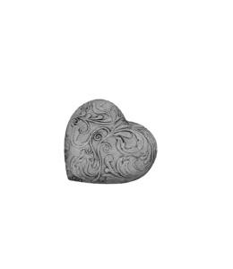 Gedenkbeeld hart bewerkt 20x18x9cm