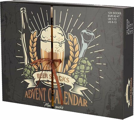 Giftbox advent sokken maat 42/47 12 vakjes - afbeelding 1