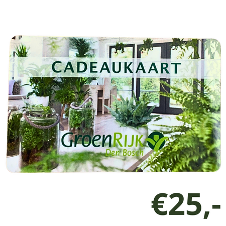 GroenRijk Cadeaubon €25,-
