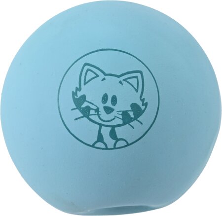 Hondenspeelgoed bal latex buurpoes 7.5cm blauw - afbeelding 2