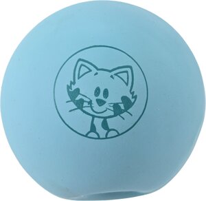 Hondenspeelgoed bal latex buurpoes 7.5cm blauw - afbeelding 2