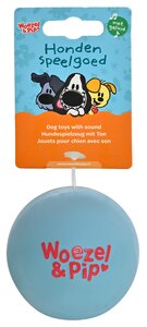 Hondenspeelgoed bal latex buurpoes 7.5cm blauw