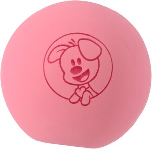 Hondenspeelgoed bal latex pip 7.5cm roze - afbeelding 2