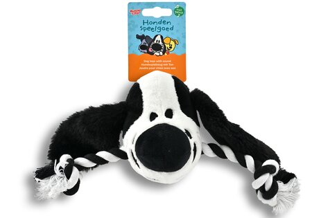 Hondenspeelgoed charlie pluche+flosstouw 35cm