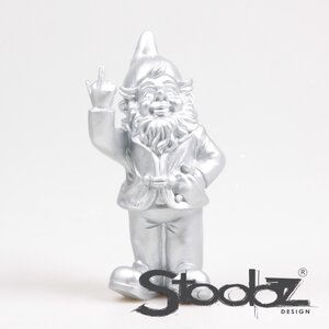 Kabouter 2 fck you h20cm zilver