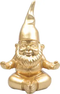 Kabouter yoga 11x14x20cm goud