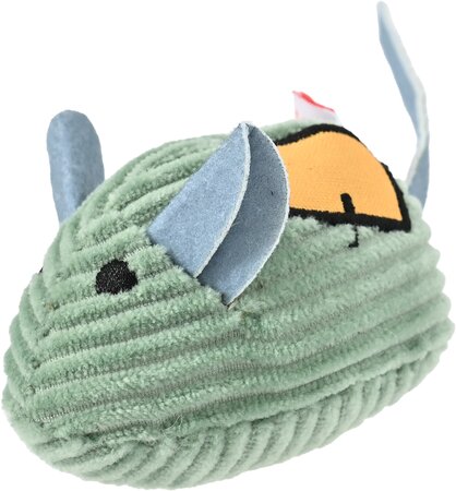 Kattenspeelgoed muis corduroy+catnip 8cm groen - afbeelding 2