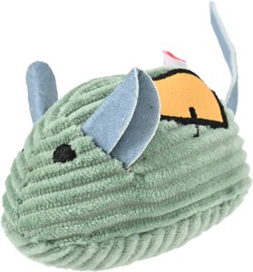 Kattenspeelgoed muis corduroy+catnip 8cm groen - afbeelding 2