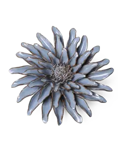 Keramiek Wandbloem Blue Grey Gerbera Daisy - afbeelding 1