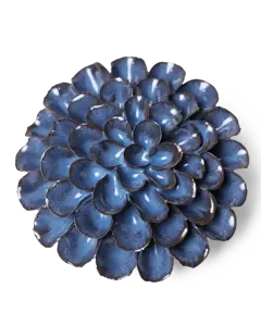 Keramiek Wandbloem Blue Noir Pompon Dahlia