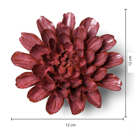 Keramiek Wandbloem Blush Pink Star Dahlia afmetingen